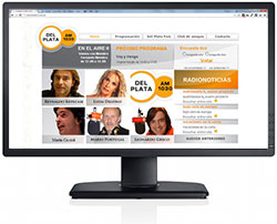 Diseño web del portal de radio del plata - am del plata