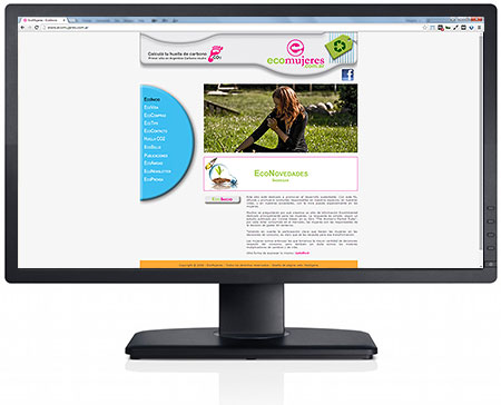 Diseño de sitio web para Ecomujeres Argentina